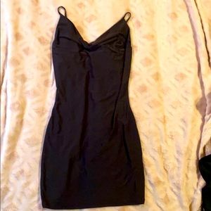 Mind Code black scoop neck mini dress M